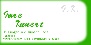 imre kunert business card